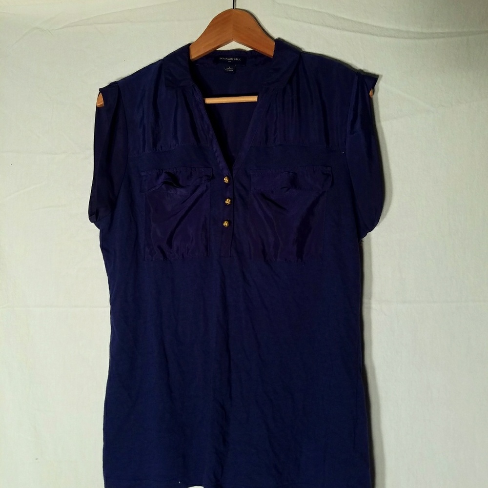 Blue Polo Style Tee